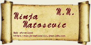Minja Matošević vizit kartica